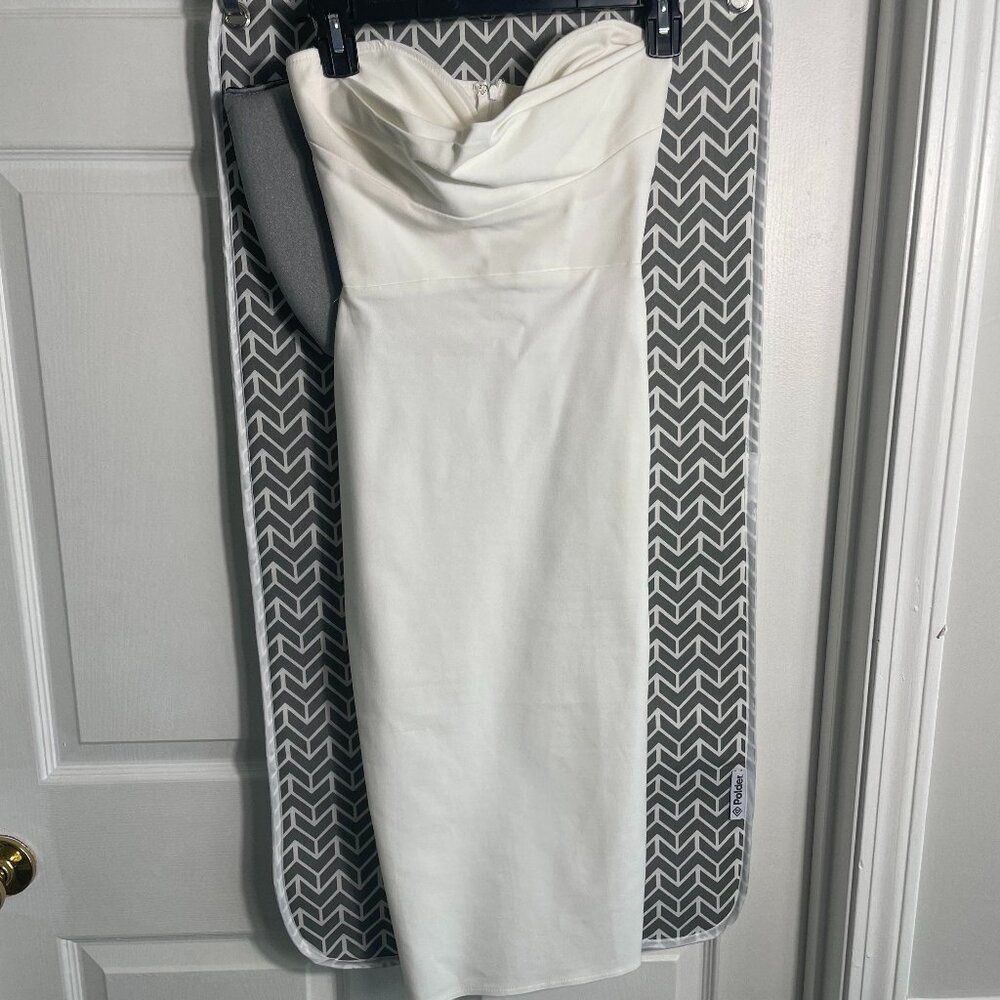More To Come | Sophia Strapless Midi Dress in White